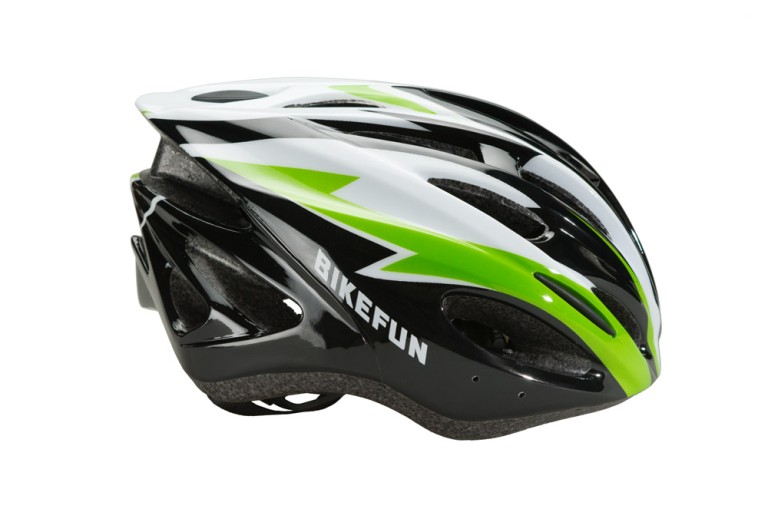 Fejvédő BIKEFUN COBBER fekete/zöld - HB25-BG