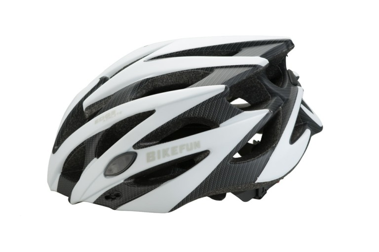 Fejvédő BIKEFUN EDGE fehér/karbon - MV29-WC