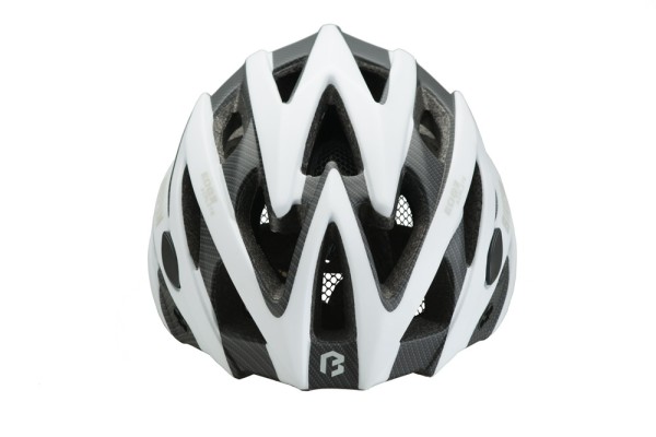 Fejvédő BIKEFUN EDGE fehér/karbon - MV29-WC
