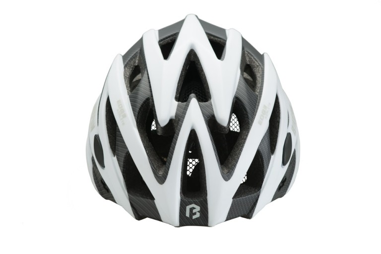 Fejvédő BIKEFUN EDGE fehér/karbon - MV29-WC