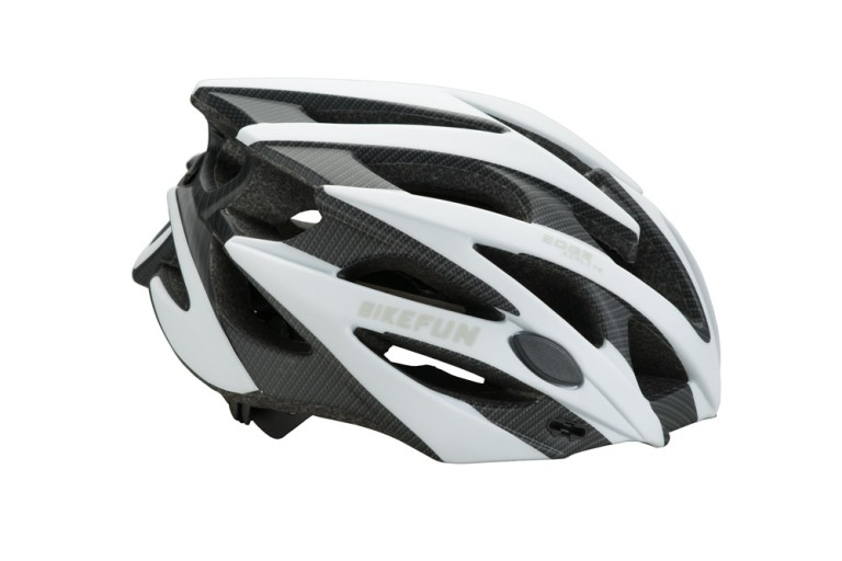 Fejvédő BIKEFUN EDGE fehér/karbon - MV29-WC