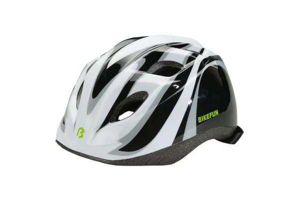 Fejvédő BIKEFUN JUNIOR S fekete/feh 48-52 cm