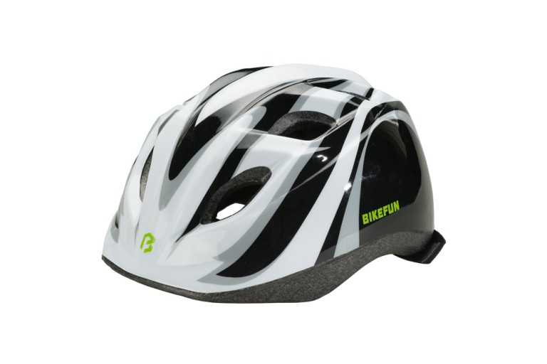 Fejvédő BIKEFUN JUNIOR S fekete/feh 48-52 cm