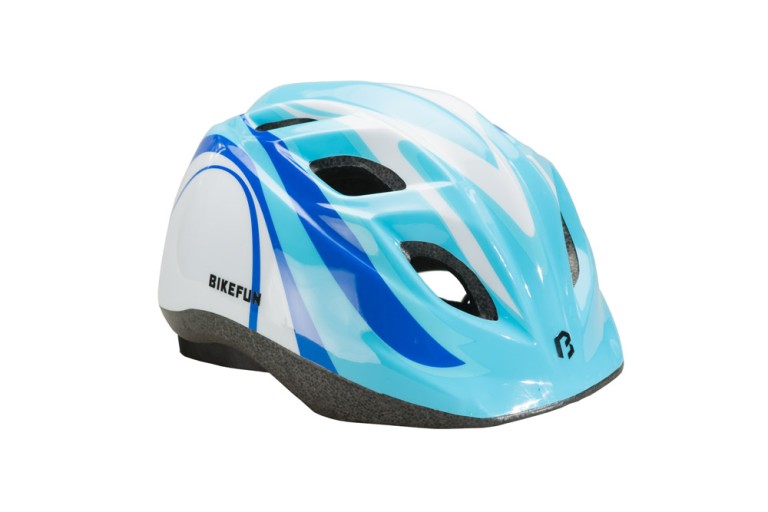 Fejvédő BIKEFUN JUNIOR S kék/fehér 48-52 cm