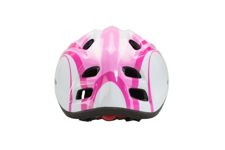 Fejvédő BIKEFUN JUNIOR S pink/fehér 48-52 cm