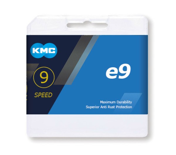 Lánc KMC E9 9 speed e-bike 1/2 x 11/128 136L silver