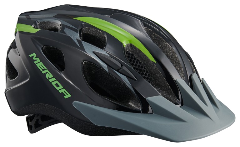 Fejvédő MERIDA SHADOW fekete/zöld - 8614