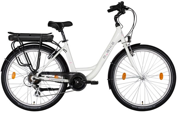 M-BIKE E-CITYLINE 728 selyem fehér