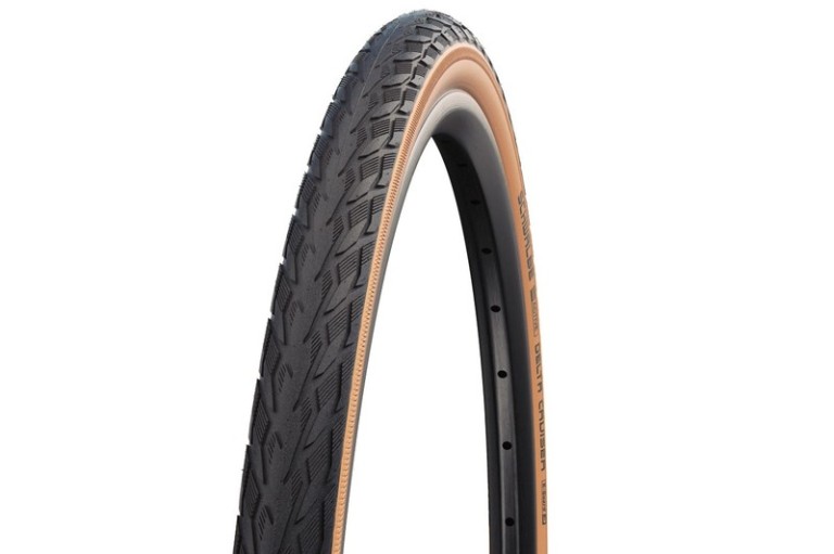 KÖP 700X28C (28-622) 28X1,10 SCHWALBE DELTA CRUISER HS431 BÉZS OLDALFAL