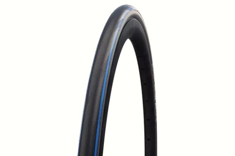 KÖP 700X25C (25-622) 28X1,00 SCHWALBE ONE HS462A - FOLDING FEKETE / KÉK CSÍKOS