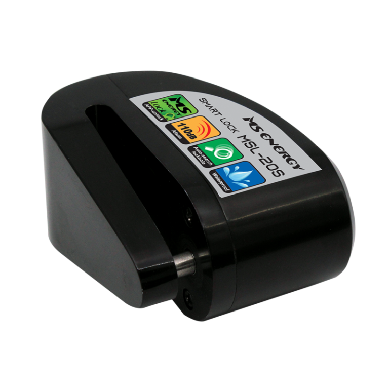 RIASZTÓ OKOSLAKAT MS ENERGY MSL-20S 74X36X57MM FEKETE VÍZÁLLÓ IOS ANDROID 110dB 3,7V 400mAh